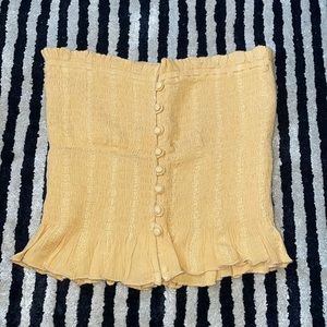NWOT American Eagle crop top gold size XS